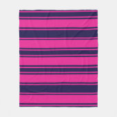Roze marinestrepen fleece deken (Voorkant)