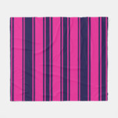 Roze marinestrepen fleece deken (Voorkant (Horizontaal))