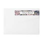 Roze marinevruchttropisch monstera, palmbladeren b (Achterkant)