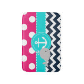 Roze marinewalvis Bathmat Badmat (Voorkant Verticaal)