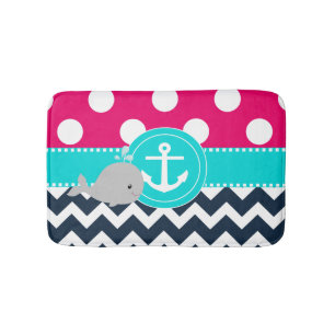 Roze marinewalvis Bathmat Badmat