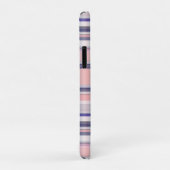 Roze marinewitte preppy Madras Quatrefoil Monogram Case-Mate iPhone Case (Achterkant/rechts)