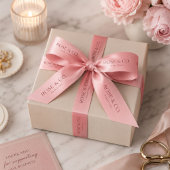 Roze Marketing Branding Gebrandmerkte Bedrijfsnaam Satijnen Lint