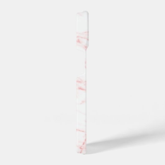 Roze marmer aangepaste monogram iPhone 14 Hoesje iPhone Hoesje (Rechterkant)