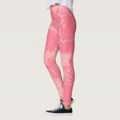 Roze marmer Abstract Leggings (Links)