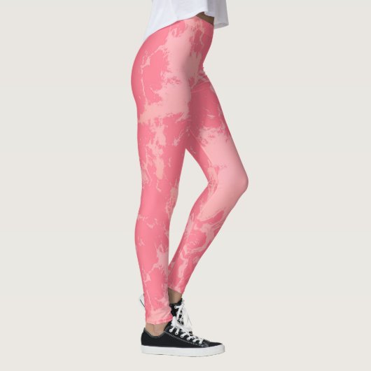 Roze marmer Abstract Leggings (Rechts)