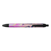 Roze Marmer Abstract Met Monogram Zwarte Inkt Pen (Achterkant)
