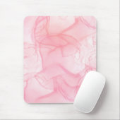 Roze marmer achtergrond, vloeiende kunstachtergron muismat (Met muis)