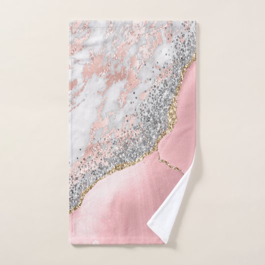 Roze marmer Agate Bad Handdoek (Handdoek)