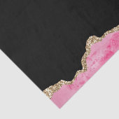 Roze marmer Agate Elegant Gemstone Golden Glitter Tissuepapier (Detail)