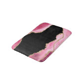 Roze Marmer Agate Elegante Edelsteen Gouden Glitte Badmat (Gekanteld)