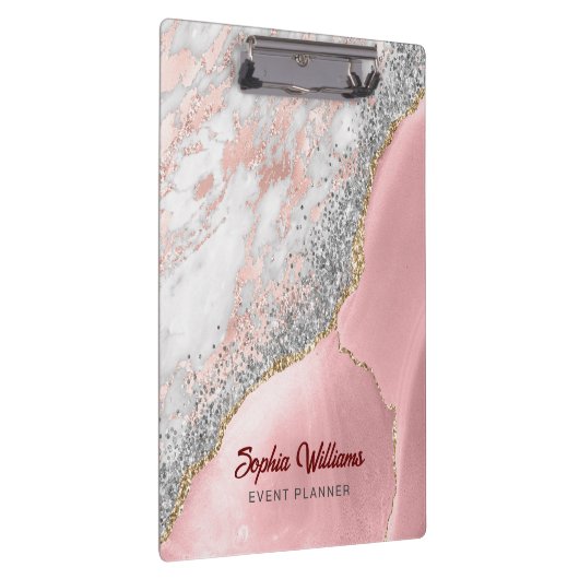 Roze marmer Agate Klembord (Rechts)