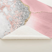 Roze marmer Agate Sherpa Deken (3/4)