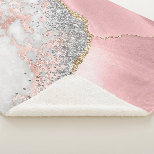 Roze marmer Agate Sherpa Deken (3/4)