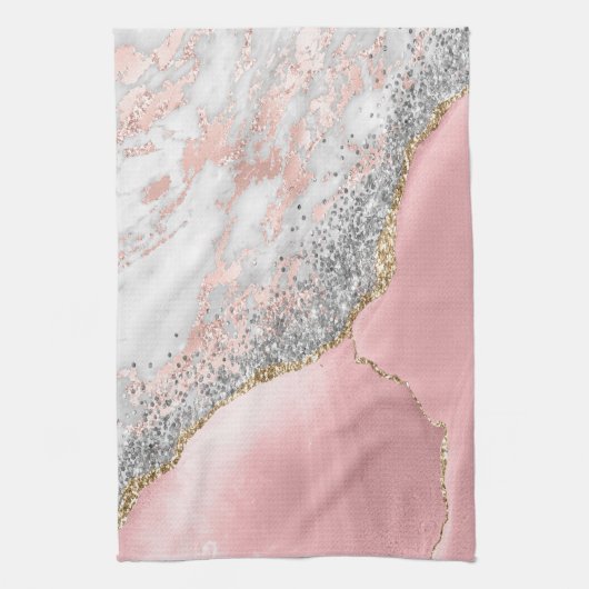 Roze marmer Agate Theedoek (Verticaal)