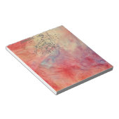 Roze marmer Aquarius-laptop Notitieblok (Schuin)
