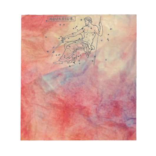 Roze marmer Aquarius-laptop Notitieblok (Voorkant)