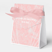 Roze Marmer Art Deco Design Bruiloft Bedankdoosjes (Voorkant Zijde)