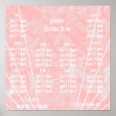 Roze Marmer Art Deco Design Bruiloft Poster (Voorkant)