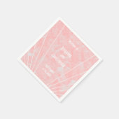 Roze Marmer Art Deco Design Bruiloft Servet (Hoek)