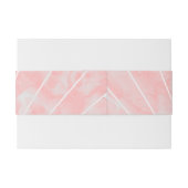 Roze Marmer Art Deco Design Bruiloft Uitnodigingen Wikkel (Achterkant Voorbeeld)