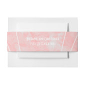 Roze Marmer Art Deco Design Bruiloft Uitnodigingen Wikkel (Voorkant Voorbeeld)