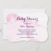 roze marmer Baby shower Uitnodiging (Voorkant)