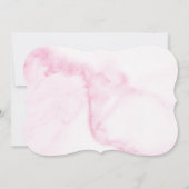 roze marmer Baby shower Uitnodiging (Achterkant)