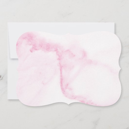roze marmer Baby shower Uitnodiging (Achterkant)