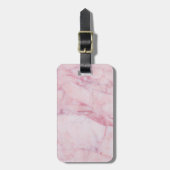 Roze marmer bagagelabel (Voorkant verticaal)