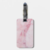 Roze marmer bagagelabel (Achterkant verticaal)