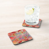 Roze marmer Beverage Coaster Onderzetter (Rechterzijde)