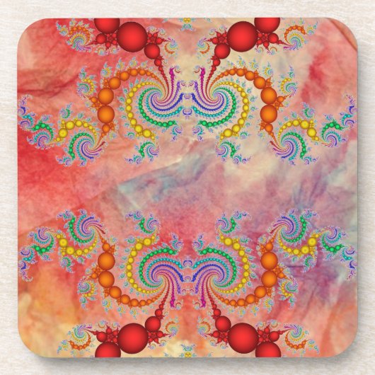 Roze marmer Beverage Coaster Onderzetter (Voorkant)