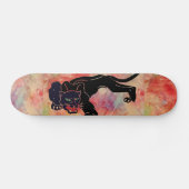 Roze Marmer Black Panther Skateboard (Horizontaal)