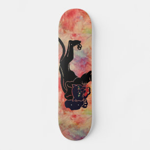 Roze marmer Black Panther Skateboard