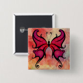 Roze marmer Butterfly Button (Voorkant /achterkant)