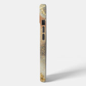 Roze marmer chic gouden glitter monogram Case-Mate iPhone case (Achterkant / Links)