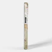 Roze marmer chic gouden glitter monogram Case-Mate iPhone case (Achterkant / Rechts)