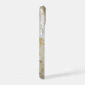 Roze marmer chique gouden glitters monogram iPhone 15 case (Rechterkant)