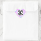 Roze Marmer Dank Je QR Code Boutique Bedrijf Hart Sticker (Tas)