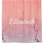 Roze marmer douchegordijn (Voorkant)