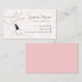 roze marmer eenvoudige nagellak Visitekaartje (Voorkant / Achterkant)