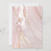 roze marmer | Eerste communie meisje Kaart (Achterkant)