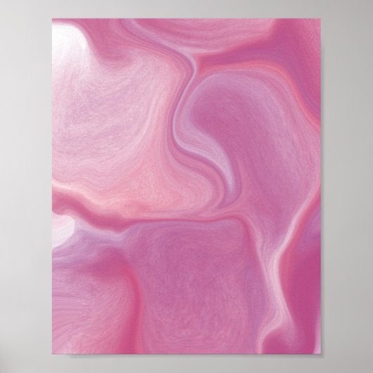 Roze Marmer Effect Poster (Voorkant)