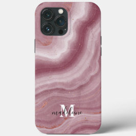 Roze marmer Elegant Phone Case voor haar