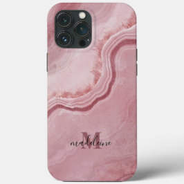 Roze marmer Elegant Phone Case voor haar