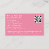  Roze Marmer en Faux Gold Visitekaartje Kortingskaartje (Achterkant)