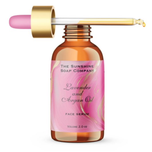 Roze Marmer en Goud Cosmetica Dropper Fles Etiket