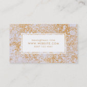 Roze marmer en gouden make-up artiest visitekaartje (Achterkant)