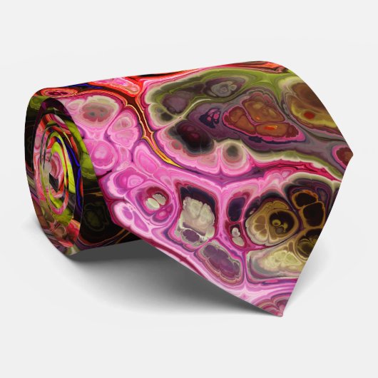 Roze marmer en stropdas-kleurstof, van het houtsko stropdas (Opgerold)